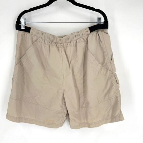 LL Bean Men’s Tan Nylon Pull On Hiking Outdoor Safari Shorts‎ Size Medium - Picture 2 of 11
